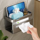 Shengbei Pinchuang bathroom tissue box wall-mounted paper towel holder patch extended gun gray double-sided paper towel holder