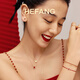 HEFANG He Fang Jewelry Smiley Face Diamond Earrings Elegant Earrings Light Luxury High-end Birthday Gift for Girlfriend Red
