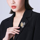 Qlady butterfly brooch, high-end women's brand, light luxury corsage, anti-exposure pin, design niche accessories, birthday gift