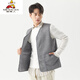 Scarecrows neuer Stil der Frühlings- und Herbstweste mittleren Alters und älterer Herren, dünne Weste von Daddy, gestrickte Baumwollweste, eng anliegende Vier-Jahreszeiten-Pferd-Clip, Gray M (120jin [Jin Equals 0,5 kg])