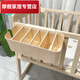 婴儿床边挂收纳挂篮尿布纸尿裤收纳袋床头挂袋床围栏分隔收纳盒 【5片隔板可调节】灰色