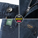 Jeep Spirit Ice Seide Jeans Herren geradlinige losen losen hoher T-Mitte-Alter-großer Sommer-Dünnhose Schwarz und Blau J723 31 (Taillenumfang 2 Fuß 4)