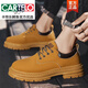 CARTELO 2025 autumn outdoor work boots versatile Martin boots men's trendy casual shoes men's big yellow boots men's labor protection shoes MD02 khaki 40