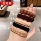 Barberry High Elastic Hair Tie Rubber Band Hair Tie Thick Ponytail Seamless Hair Tie for Women Simple Korean Durable Rubber Ring Leather Case Mesh Style Black 10 Pieces