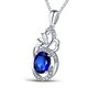 COASZE 2 carat tanzanite necklace for women 18 gold k inlaid with colored gemstones 2 carats 15.8 points diamond