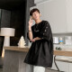 Weissen Summer Summer de manga corta El nuevo diseño de nicho suelto de los hombres pesados ​​camiseta de camiseta de moda suelta de cinco puntos de camiseta medio manga CQS-1343 Dark Grey XL