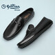 Goldlion Men's Shoes Loafers Peas Shoes Light and Comfortable Set-Toe Business Casual Shoes G567310469AAB Black 41