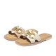 Belle casual flip flops for women's shopping mall same square-toe flat slippers A9Y1DBT4 beige 37 (235mm)