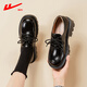 
Huili small leather shoes 2025 new spring and summer women's shoes French thick sole high heel British black versatile love jk shoes black four seasons 37