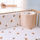 Good Baby Crib Bed Surrounder One-piece Baby Bed Surrounder Spliced Bed Surrounder Crib Fence Soft Pack Anti-collision Beanie Velvet Surrounder Star Picking Bear Double-sided Bed Surrounder Height 40cm Length 250cm