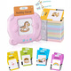 Dinglong Vishi Toys Máquina de la tarjeta de educación temprana para niños 1-6 años Máquina de aprendizaje China e Inglaterra Iluminación bilingüe Alfabetización para bebés Inserto Inserto de color naranja 224 Palabras-pure Inglés