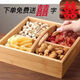 Runhuanian dried fruit box, engagement, high-end living room decorations, housewarming, candies, melon seeds, compartmentalized snacks, wedding, early birth, four-compartment plate, red four-compartment suitcase + gift + red ribbon, order, lightning delivery