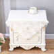 Tingmanyi hollow lace rice cooker cover bedside table cover microwave square towel tea table cloth refrigerator dust cover European style cover hollow peony round tablecloth diameter 100cm