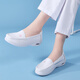 Jin Bingsheng nurse shoes for women in spring and autumn comfortable anti-slip medical work special white shoes for one foot to stand for a long time without tired feet. Nurse shoes pink flowers [anti-wear air cushion model] size 37 size 20 wide feet, fat feet, large size 丨No tiring feet for a long time