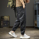 
JEEP SPIRIT workwear casual pants men summer ties loose slim pants men large size sports Harem trousers 9510 black XL