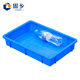Guxiang plastic square tray assembly line tray warehouse parts classification tray breeding tray blue No. 2 440X295X80mm model QL-LFP-02