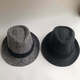 ESQTJF Hat Men's Autumn and Winter Hat Middle-aged and Elderly Jazz Hat Dad Woolen Hat British Xu Wenqiang Retro Gentleman Hat Solid Color Woolen-Black Adult Style 58cm