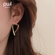 PWL Rose Story Liu Yifei's same love earrings women's plain hoops high-end earrings 2025 new earrings earrings love earrings silver