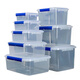 DSF Gran caja de refrescos con tapa Hotel Kitchen Caja de almacenamiento de alimentos congelados Caja de refrescante transparente Plastic rectangular 9918 (22 litros Modelo de cubierta de presión 0ml