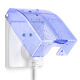 DELIXI switch socket waterproof box type 86 blue transparent splash-proof box cover