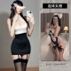 Ye Zimei's sexy secretary OL uniform hot hollow hip-pack miniskirt seductive uniform set hot bedding free pajamas women's sexy underwear body dress [cloth + T-pants] M size does not include socks (suit 90-120 Jin [Jin equals 0.5 kg])
