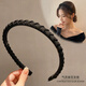 Hair bundle headband for women 2025 new face wash special hair pressure headband high-end toothed anti-slip broken hair clip headband black twist hairband anti-slip and does not strangle hair