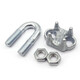 CLCEY wire rope lock buckle self-lock buckle clamp buckle national standard galvanized cat claw U-shaped clamp bag M615 M12250 galvanized national standard