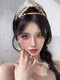 Xiangyuanchang adult gift for 18-year-old female jewelry crown Greek goddess hair accessory golden leaf crown headband forehead decoration retro golden six-leaf crown headband