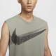 耐克（Nike）背心男装2025春季新款DRI-FIT运动服快干透气跑步健身训练无袖T恤 FZ8031-053暗泥灰 L
