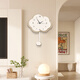 Mao Jiujiang Cream Fengyunduo punch-free living room clock hanging picture mute creative can swing left and right clock hanging wall decoration