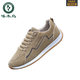Woodpecker men's shoes 2025 spring new leather casual shoes fashion trendy soft sole one-foot driving shoes men's sports shoes AW9906 blue cloth style 38 small size / big size