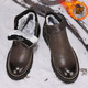 Jeep Jeep Middle Bang Martin Boots Hombres de otoño y invierno Nuevo top de vaca British British Chelsea Boots Dark Brown (con vellón para mantenerse caliente) 39