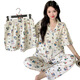 Pajamas Женские Трехступенчатые милые мультипликационные животные для весны и лета для симпатичных мультфильмов для открытой одежды и симпатичной домашней одежды Kk14107 2xl [Рекомендуется 135-145Jin [Jin равняется 0,5 кг]]]