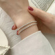Fat Donglai same style platinum bracelet PT950 starry bead double layer female sparkling internet celebrity platinum bracelet platinum double layer bead bracelet