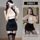 Ye Zimei's sexy secretary OL uniform hot hollow hip-pack miniskirt seductive uniform set hot bedding free pajamas women's sexy underwear body dress [cloth + T-pants] M size does not include socks (suit 90-120 Jin [Jin equals 0.5 kg])