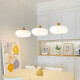 Primera impresión 2025 NUEVA LAMP DE RESTAURANTE ESPECTURA Full Spectrum Restaurante Lámparas de calabaza Modern Simple Pumpkin Lámpara Guangdong Zhongshan MTJ689-5 Disc de tres colores LED (blanco + beige)