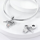 Drjefun Original DIY-Perlen Silber-plattierter Perle-Perlen-Pendell-Pan-Familie-Armband für Halsketten, vierblattklee, unendlicher Glücksanhänger KJC691 Vierblattklee, unendlicher Glücksanhänger Anhänger