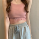 猫人（MiiOW）白色针织小吊带背心女2025新款夏季外穿内搭打底美背短款无袖上衣 白色 M