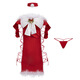 Manyan 2024 Neues Herbst und Winter Weihnachten sexy Dessous Neujahr Dating Battle Jacke Frauen Anker Live-Uniformanzug Rolle spielen 9909 [Nackenring + Gurtrock + T-Pants + Stirnband]