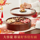 Chuxin dried fruit plate nut plate high-end home living room coffee table divided snacks candy storage box round mahogany