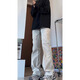 
7 best products casual pants for men summer American high street trend functional style outdoor work clothes loose straight long pants for men CLF-A723 black XL