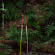 AONIJIE trekking poles, outdoor folding trekking poles, ultra-light multifunctional cross-country running and hiking equipment, red and yellow 110cm pair, with special storage