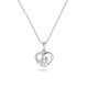 EothPT950 platinum heart-shaped necklace for women, clavicle chain, platinum luxury pendant, Valentine's Day birthday gift for girlfriend PT950 platinum heart-shaped necklace + certificate