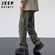 JEEP SPIRIT Jeep Pantalones casuales retro americanos monos funcionales de verano para hombres pantalones de asalto al aire libre estilo montaña para hombres verde militar XL