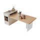 Mesa de comedor de la isla de Pashaman Modern de mantequilla Moderia Montima Estilo de mantequilla Hogar retráctil Tabla de comedor acrílico Multifunción 6103Y 1.2-1.5 metros isla telescópica + 4 sillas (1047p) [Mesa de comedor de la isla integrada]