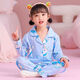Wei Jie Stand Collar Pajamas de manga larga Versión coreana para niños Pajamas para niños Spring y otoño de manga larga Summer Girl Princess 6629-strawberry Bear [Algodón] 100/6 Tamaño [Altura 90-100]