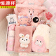 
Hengyuanxiang (HYX) scarf three-piece scarf birthday gift girls gift box set hat gloves warm 2024 new winter pink winter warm set four