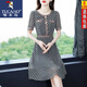 Woodpecker summer fashionable small chiffon dress ladies 23 new fashion retro summer short-sleeved floral skirt color [3923] M [Suggested 90-100]