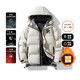 FAIR SPORT sports cotton jacket for men in winter new warm cotton jacket for men with hooded jacket loose versatile cotton jacket top 9789 gray (B) 4XL