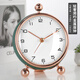 Hense clock display living room desktop clock fashion simple table clock home quartz clock HD8093 painted green + alloy frame